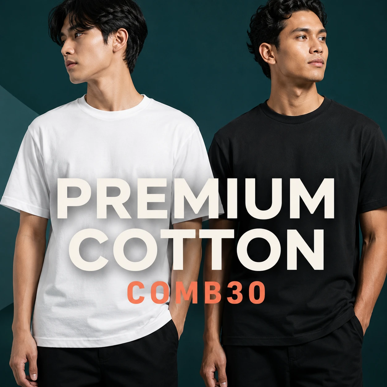 เสื้อ Comb30 Cotton 100% Cottonora DTG พร้อมตัวอย่างคนใส่เสื้อ