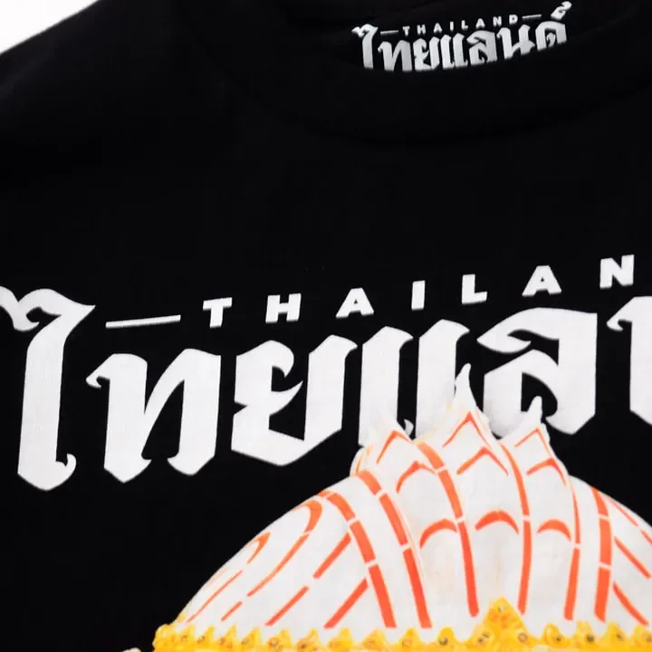 ตัวอย่างรายละเอียดงานสกรีน DTG บนเสื้อสีดำจาก Cottonora DTG