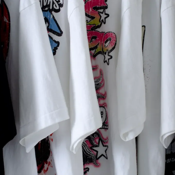 ตัวอย่างรายละเอียดงานสกรีน DTG บนเสื้อสีดำจาก Cottonora DTG