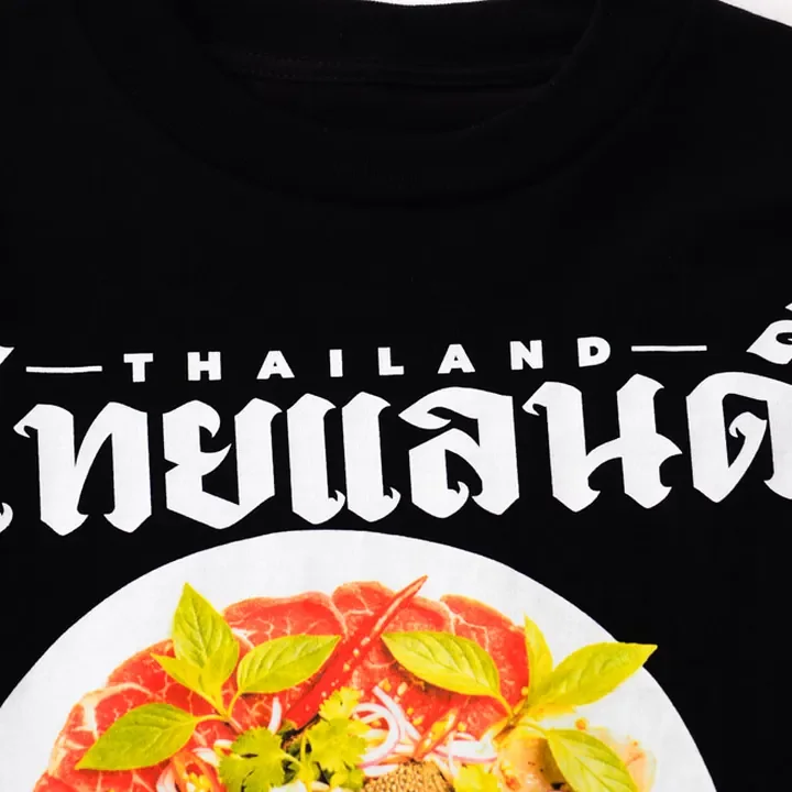 ตัวอย่างรายละเอียดงานสกรีน DTG บนเสื้อสีดำจาก Cottonora DTG